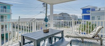Steps to Ocean: Water-view Carolina Beach Unit!
