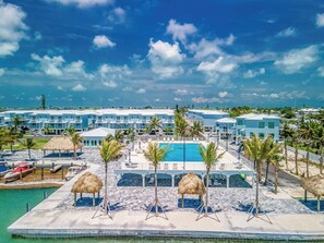 Exterior - Salty Air Retreat 1bed/2bath brand new condo in Ocean Isle Fishing village with shared pool (Marathon)