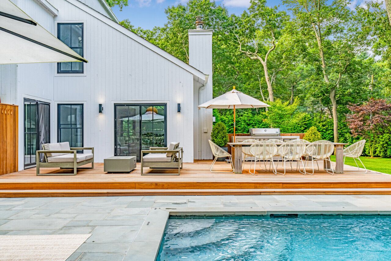 A heated pool view of vacation home property