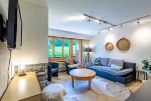 TV, fireplace, DVD player