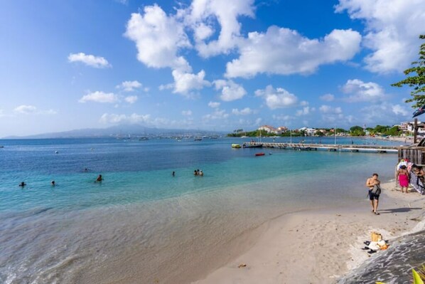 Tæt på stranden, badehåndklæder