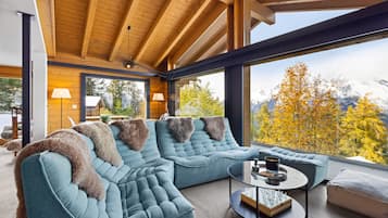 Fernseher, Kamin, DVD-Player