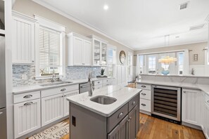 Fridge, microwave, oven, stovetop - Book a Holiday Stay Today! Gulf Views! Private Pool with Backyard! 5 Bikes! (Seacrest Beach)