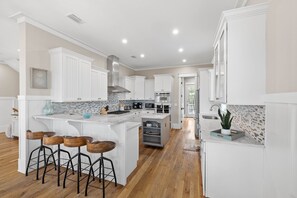 Fridge, microwave, oven, stovetop - Gulf View Seacrest Home, Heated Pool, Rooftop Wrap-Around Balcony, Air Hockey, 5 (Seacrest Beach)