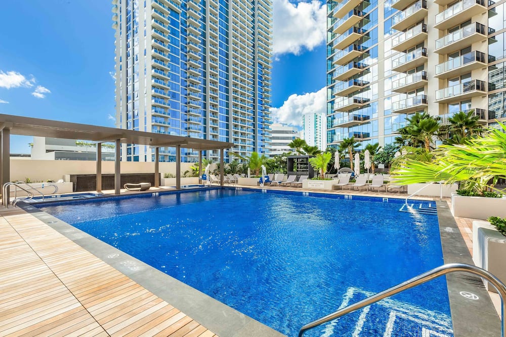 A heated pool