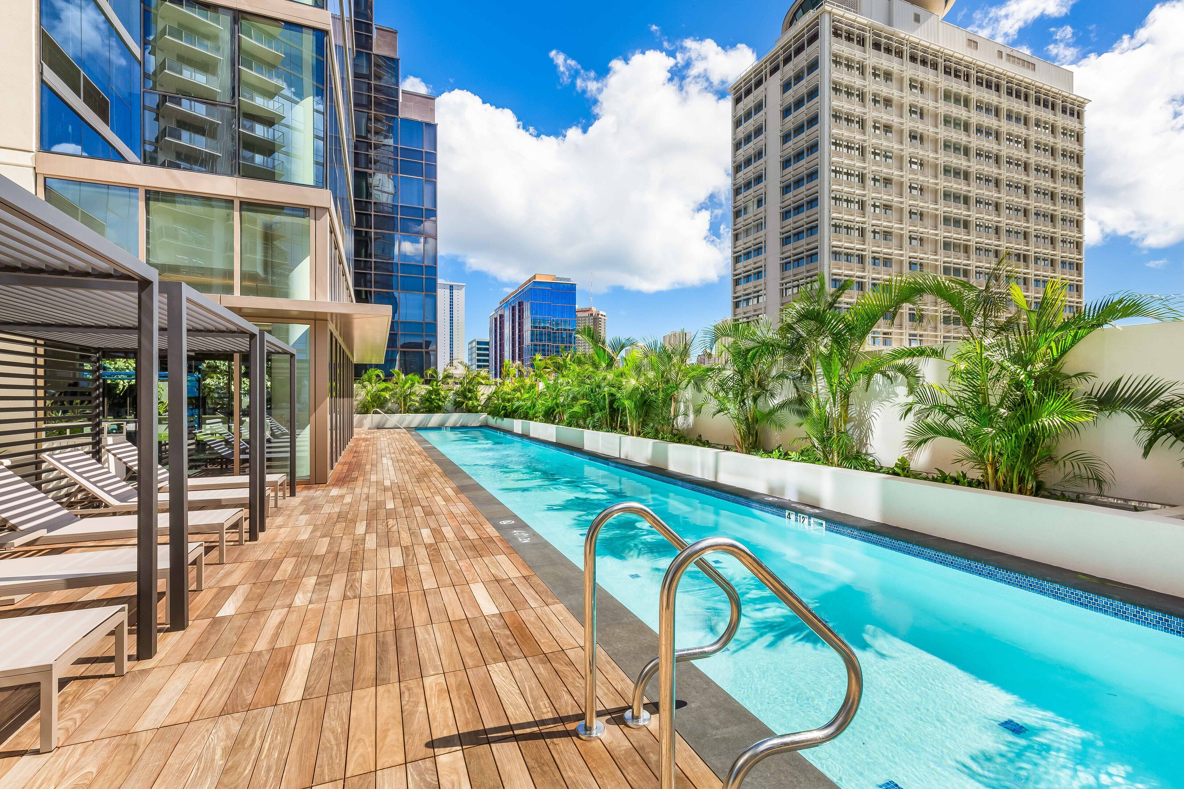 A heated pool