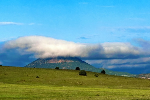 This is our amazing view of Capulin Volcano National Monument.