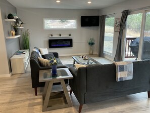 TV connectée, cheminée