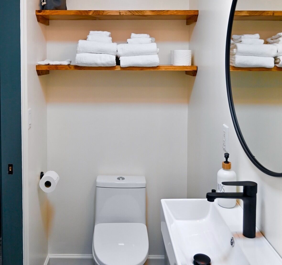 Hair dryer, towels