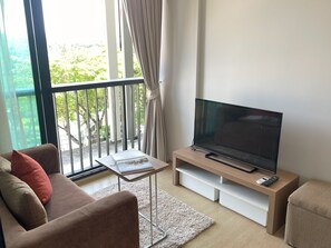 Comfort-lejlighed - 1 queensize-seng - udsigt til lagune | Opholdsområde