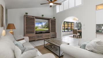 Smart TV, fireplace