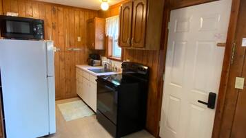 Fridge, microwave, oven, toaster