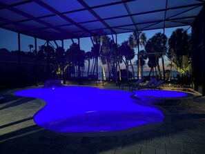 Piscine extérieure, piscine chauffée