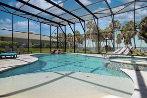 Outdoor pool, a heated pool