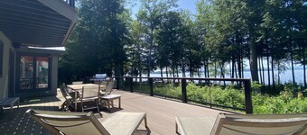 Luxurious lakefront home with 750' of spectacular frontage on Great Pond