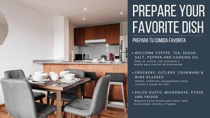 Kylskåp, mikrovågsugn, ugn och spishäll