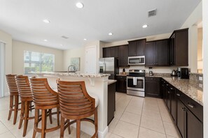 Fridge, microwave, oven, stovetop - 20% OFF Serenity Oasis Family Villa  6BR 3 ENSUITE Private Pool & Spa
 (Kissimmee)