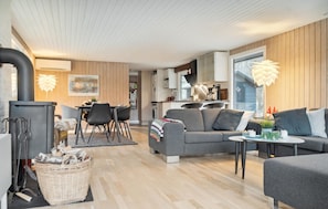 Smart-tv och eldstad