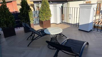 Deluxe Double Room, Mountain View, Tower | Terrace/patio