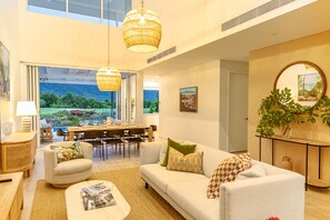 Villa, 3 Bedrooms, Lagoon View | Living area | Flat-screen TV