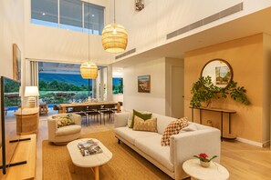 Villa, 3 Bedrooms, Lagoon View | Living area | Flat-screen TV