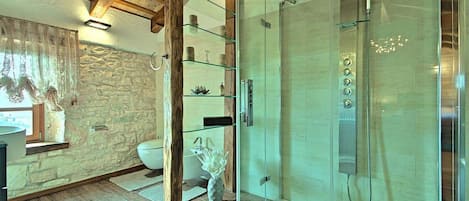 Shower, hair dryer