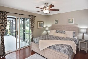 3 habitaciones, escritorio y tabla de planchar con plancha 