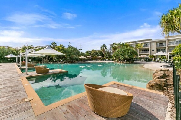 A heated pool