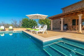 Pool - CAS GENERAL (SANTA EUGENIA) - Beautiful rustic villa with private salt pool and free Wi-Fi (Santa Eugènia)