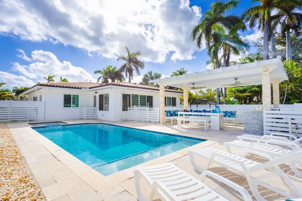 A heated pool