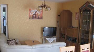 Fernseher, DVD-Player, Stereoanlage