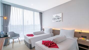 Insonorización, wifi gratis y ropa de cama