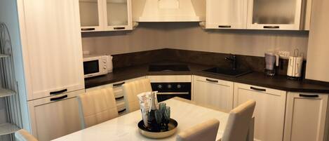 Microwave, oven, stovetop, dishwasher