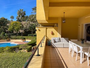 Outdoor dining - Green Life Village   . (Marbella)