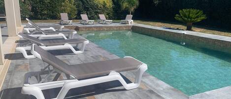 A heated pool