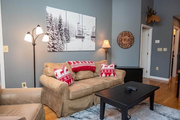TV, fireplace, offices
