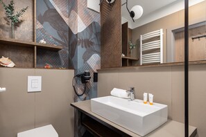 Studio, Balcony, Beachside | Bathroom | Shower, towels, toilet paper