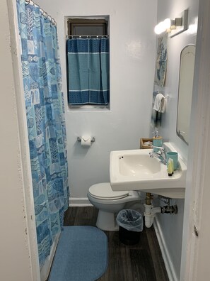 Studio | Bathroom | Towels, shampoo, toilet paper - Beach Side Studio #2 Apts by RedAwning (Norfolk)