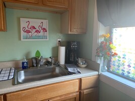 Estudio | Cocina privada | Frigorífico, horno, cafetera o tetera y tostadora