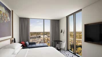 In-room safe, blackout drapes, soundproofing, cribs (free)