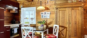 Rustikales Studio-Apartment Blockstube im FH Selma