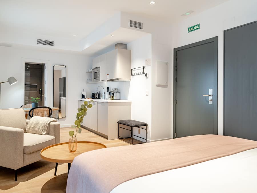 Studio | Individually decorated, individually furnished, desk, laptop workspace