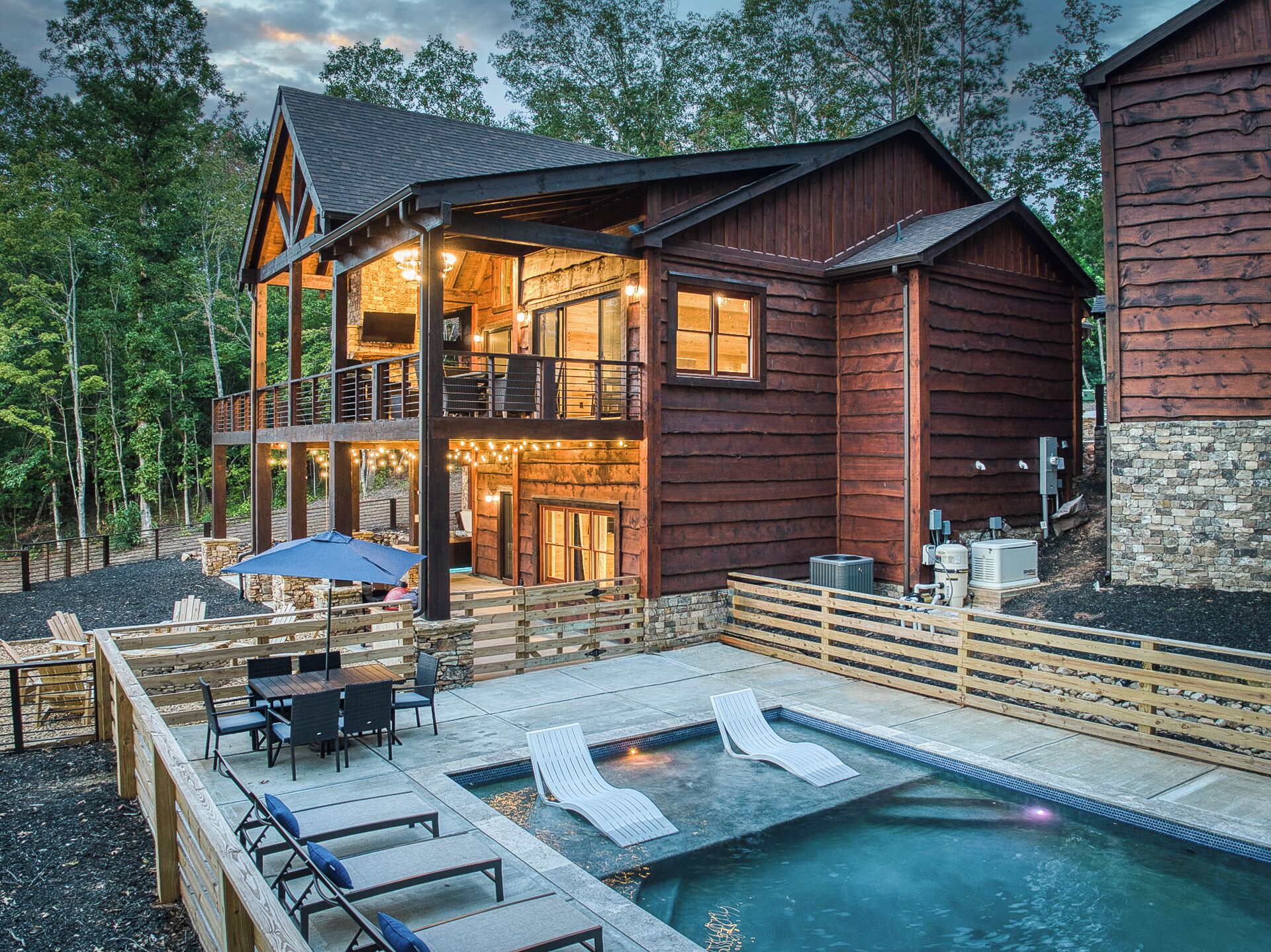 A heated pool