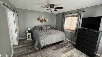 2 dormitorios, tabla de planchar con plancha, wifi y ropa de cama
