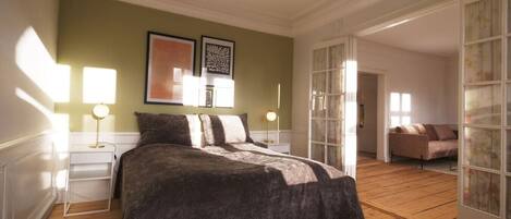 2 bedrooms, iron/ironing board, WiFi, bed sheets