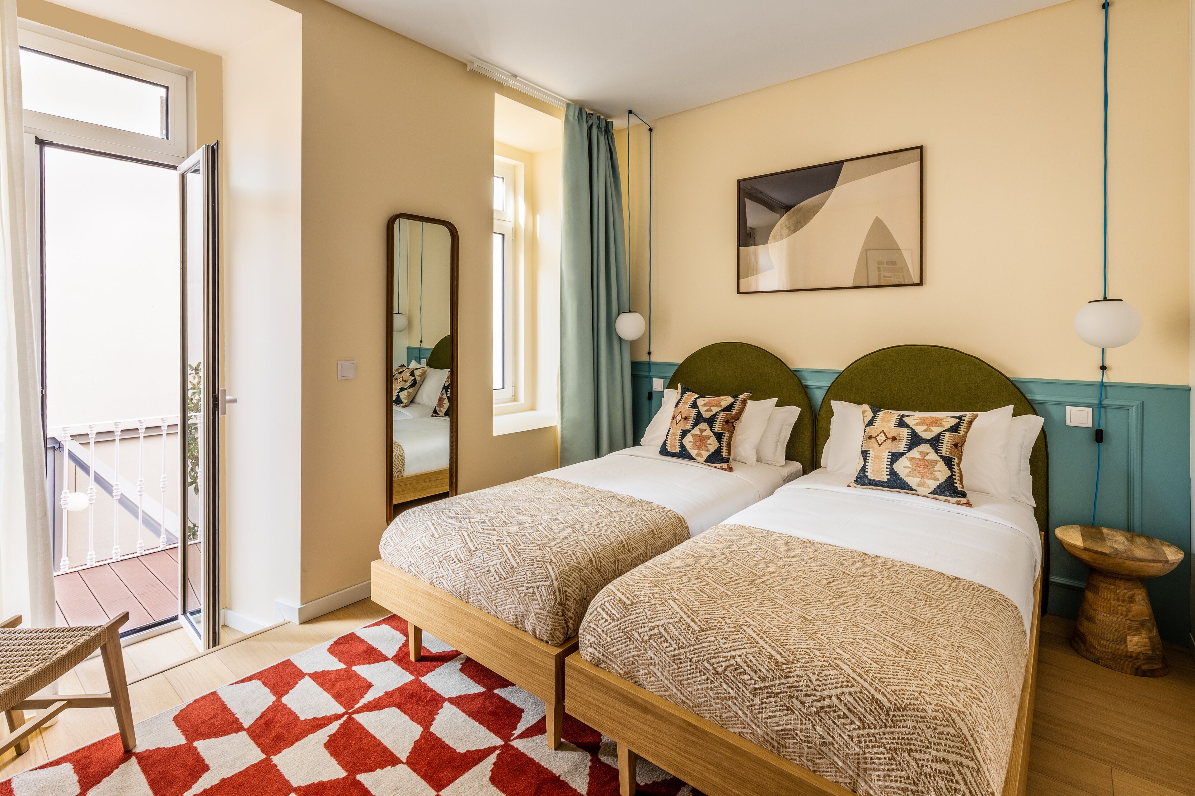 Two Bedroom Apartment with Balcony | Individually decorated, individually furnished, desk, laptop workspace