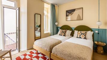 Two Bedroom Apartment with Balcony | Individually decorated, individually furnished, desk, laptop workspace