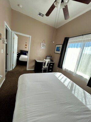2 bedrooms, iron/ironing board, travel cot, WiFi