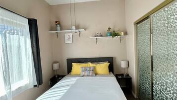 2 bedrooms, iron/ironing board, travel crib, WiFi