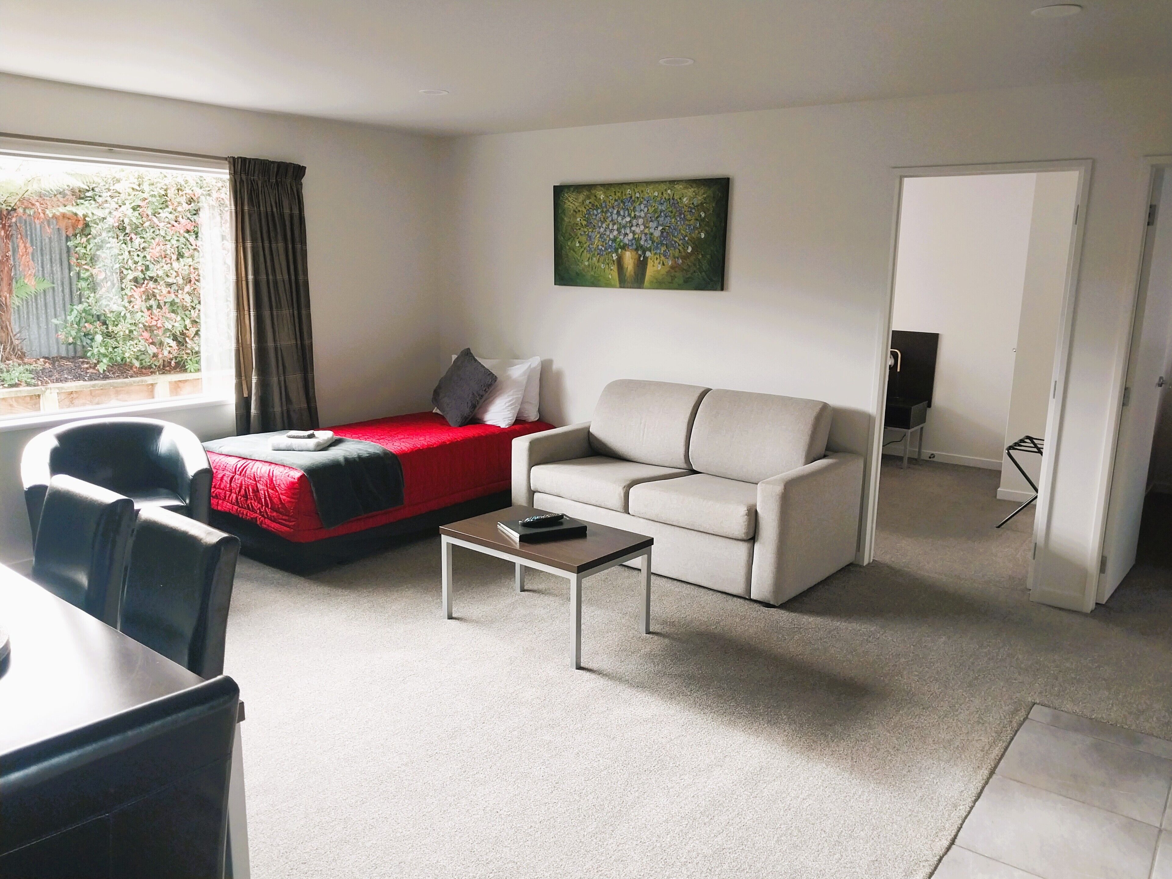 Two Bedroom Unit | Living area | 32-inch LCD TV with satellite channels